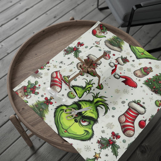 Christmas Cactus Wrapping Paper Roll — Festive Holiday Succulent Gift Wrap