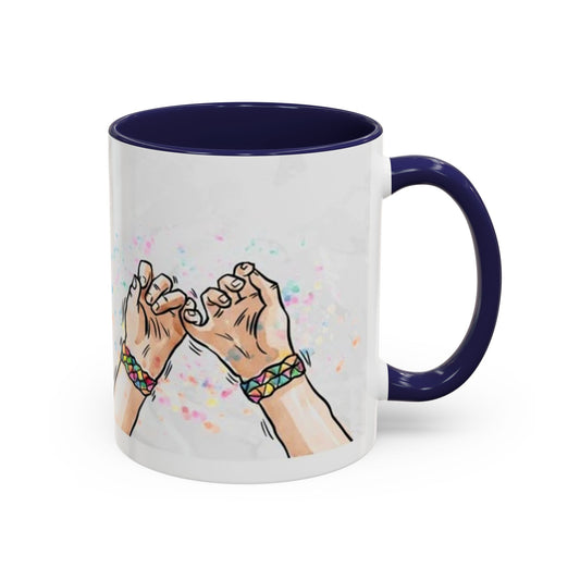 Pinky Promise Coffee Mug — Best Friend Bracelet Design (11/15oz)