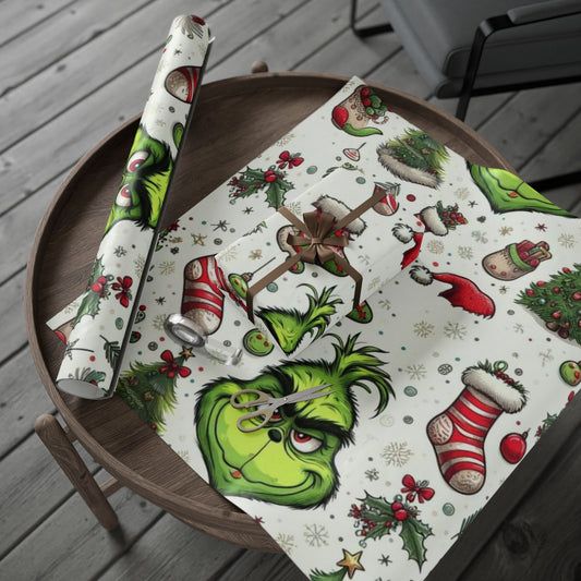 Christmas Cactus Wrapping Paper Roll — Festive Holiday Succulent Gift Wrap
